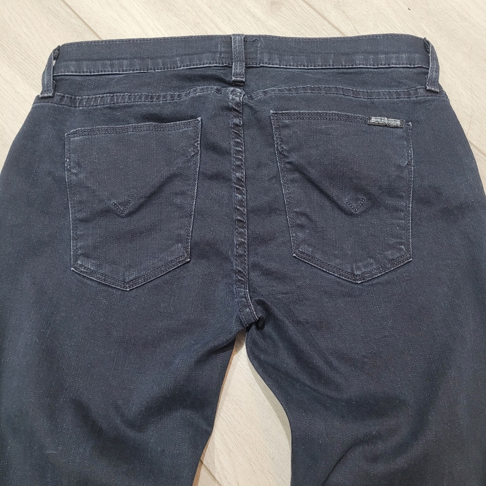 Hudson Women's Chimera Zipper Skinny Jeans Low Rise Dark Wash Denim Blue 26 - Picture 7 of 12